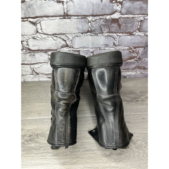 RED WING 4473 Vintage USA BLACK LEATHER ENGINEER MILITARY BOOTS 8D US STEEL TOE main image 5
